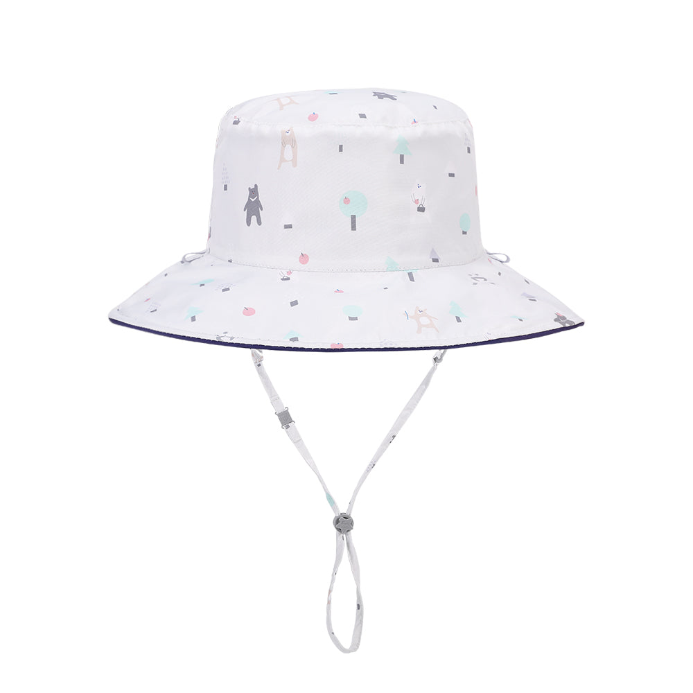 新品-BrilleBrille兒童雙面防曬帽 - 麻吉熊熊