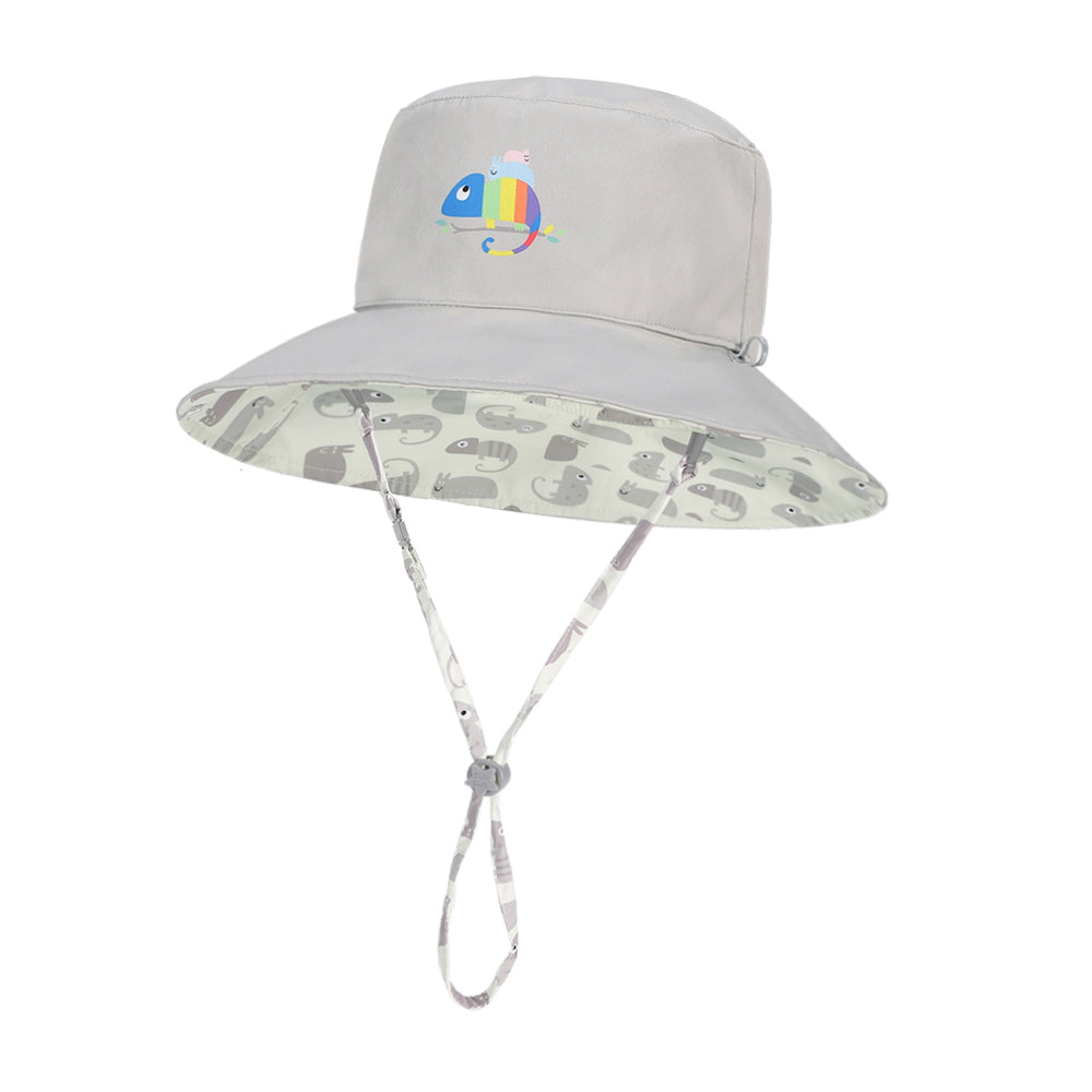 新品-BrilleBrille兒童雙面防曬帽 - 忍法.變色流