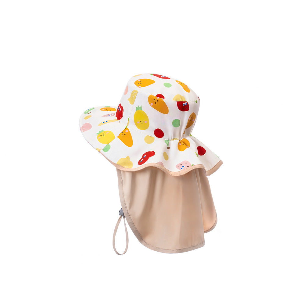 台灣BrilleBrille UPF50+物理防曬鬆緊版尾巴可收放型-夏日水果吧