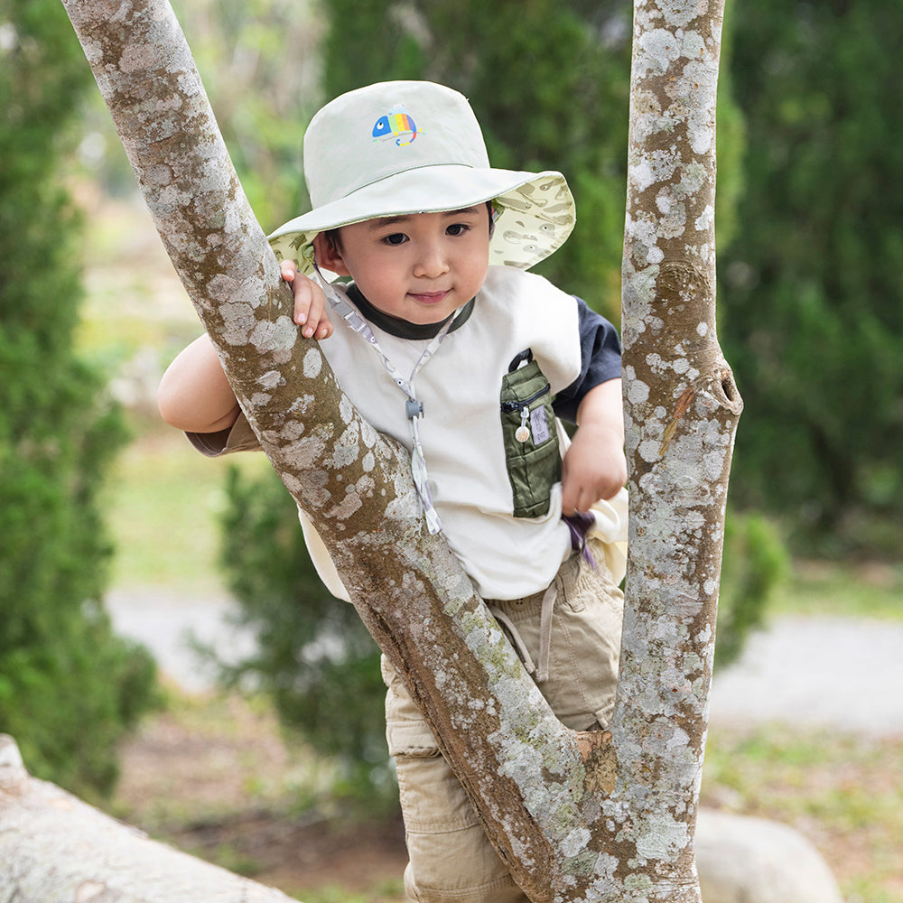 新品-BrilleBrille兒童雙面防曬帽 - 忍法．變色流