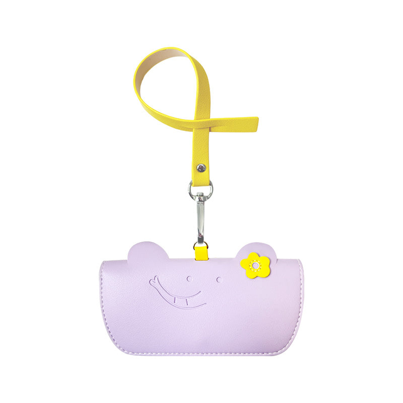 帶我走隨行眼鏡皮套/ 掌上型皮革收納包 附贈手攜式吊環 -漢娜丁香紫(大象)