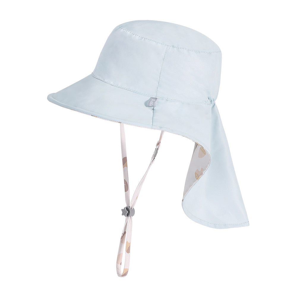 新品《魟魚系列 Manta Ray》頸部防護 兒童防曬帽加長型 -薄荷栗子