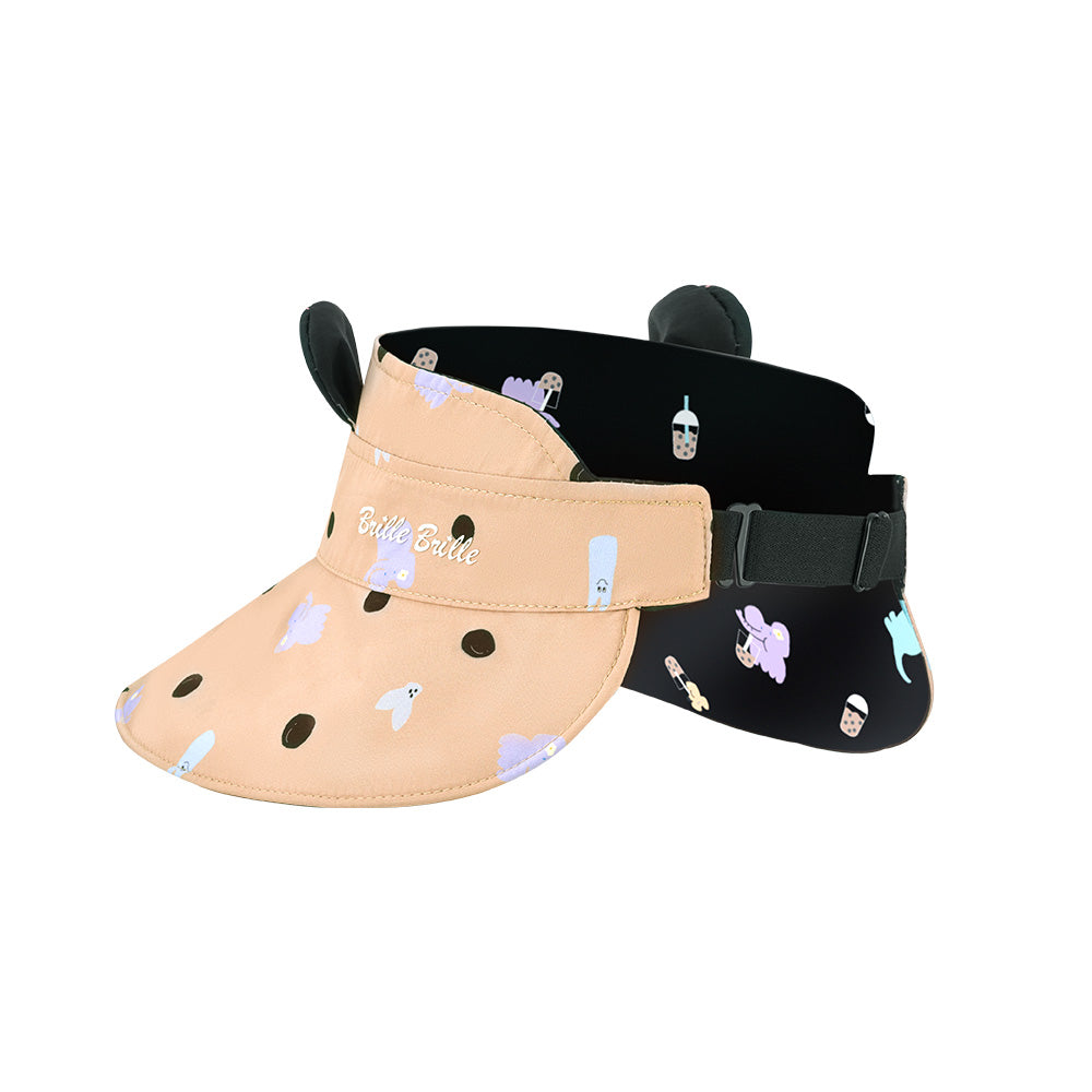 《貝殼系列》防曬親子款雙面中空帽-珍珠奶茶