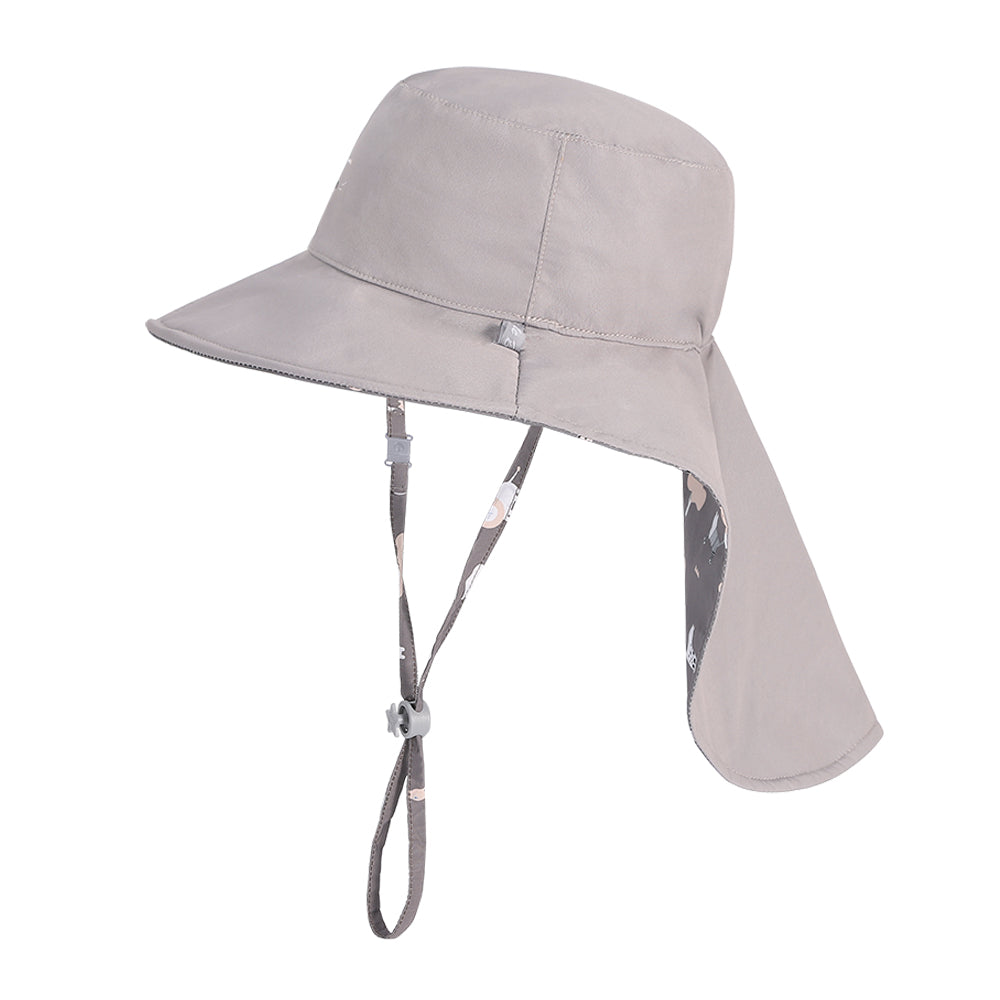 新品《魟魚系列 Manta Ray》頸部防護 兒童防曬帽加長型 -荒原歷險記
