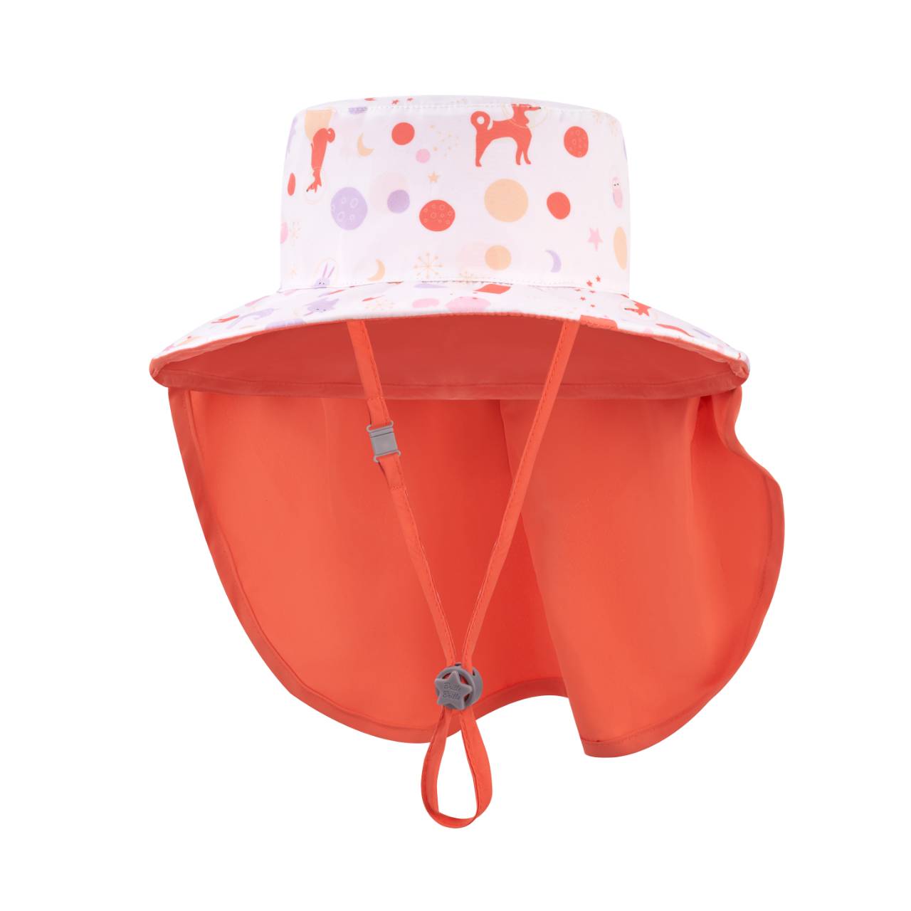 台灣BrilleBrille UPF50+物理防曬鬆緊版尾巴可收放型空頂帽 - 星球跳跳/柴犬 (禮盒包裝)