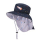 《魟魚系列 Manta Ray》頸部防護 兒童防曬帽 (加長型)  - 太空漫遊
