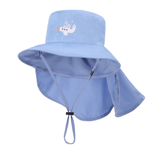 《海馬系列Sea Horse》頸部防護 兒童防曬帽 (可收放型) -迷你空行者